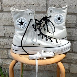 Converse Chuck Taylor All Star Lift X-Hi Egret/White/Black Leather